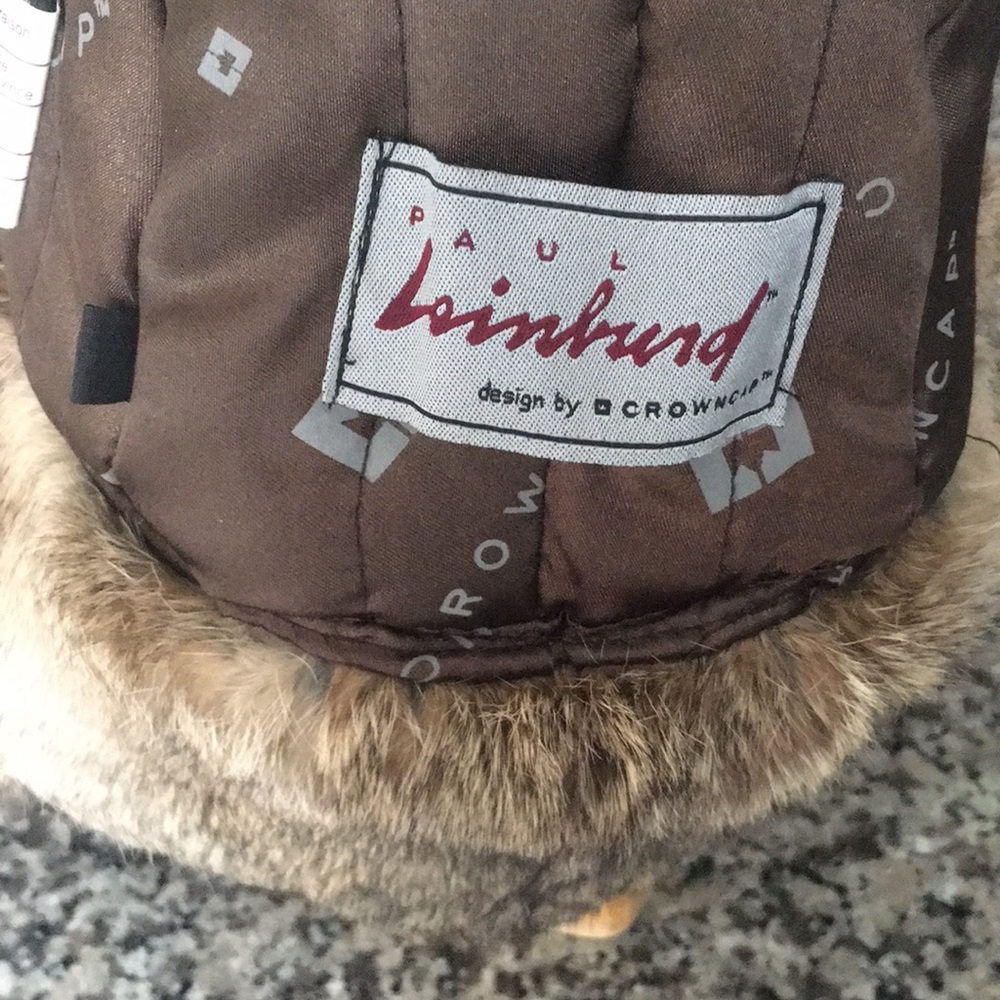 Crown Cap Paul Leinburd Rabbit Fur Wool Aviator Trapper Hat NWOT - Picture 7 of 16